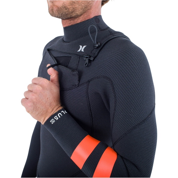 Hurley Da Uomo Plus 5/3mm Chest Zip Muta MFS0012504 - Black / Graphite